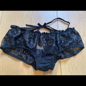 Agent Provocateur Shiny Black Lace Brief